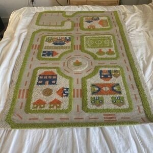 Kids Play Mat with Roads and Buildings
